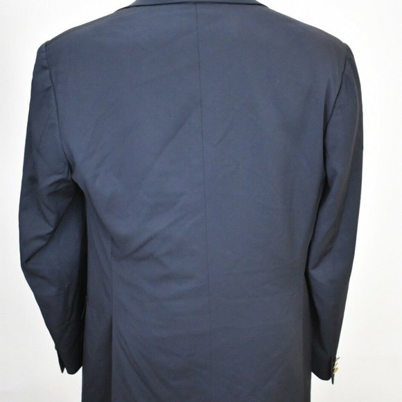 42L Brioni Navy Blue Gold Button Sport Coat Blazer - Picture 3 of 7